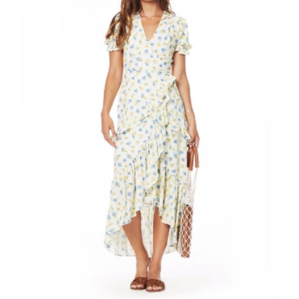 Lost + Wander Mama Mia Ruffled Floral Wrap Dress NWT - Picture 3 of 12